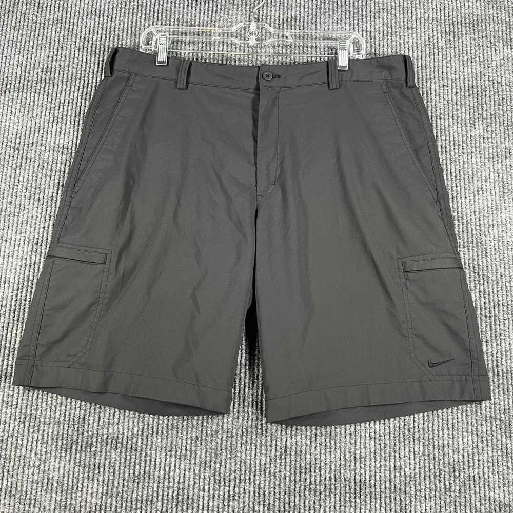 Nike Golf Shorts Mens Size 36 Black Chino Performance Outdoor Casual Comfort